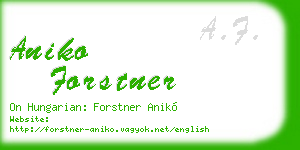aniko forstner business card