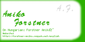 aniko forstner business card